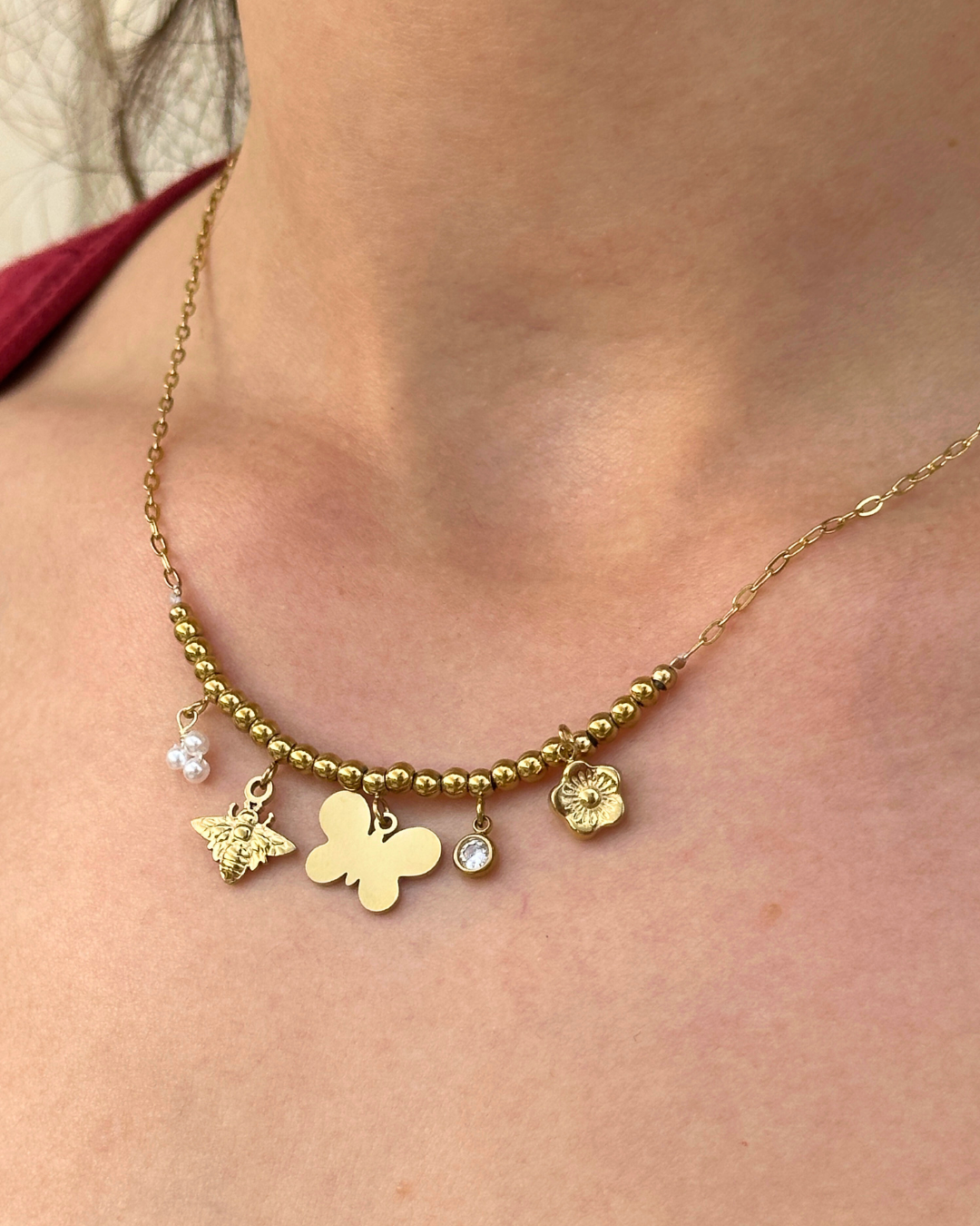 14K Gold Plated Butterfly Necklace