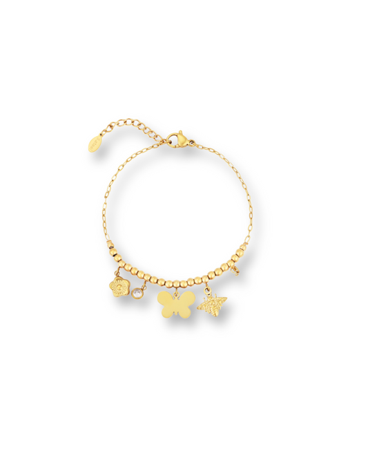 14K Gold Plated Butterfly Bracelet