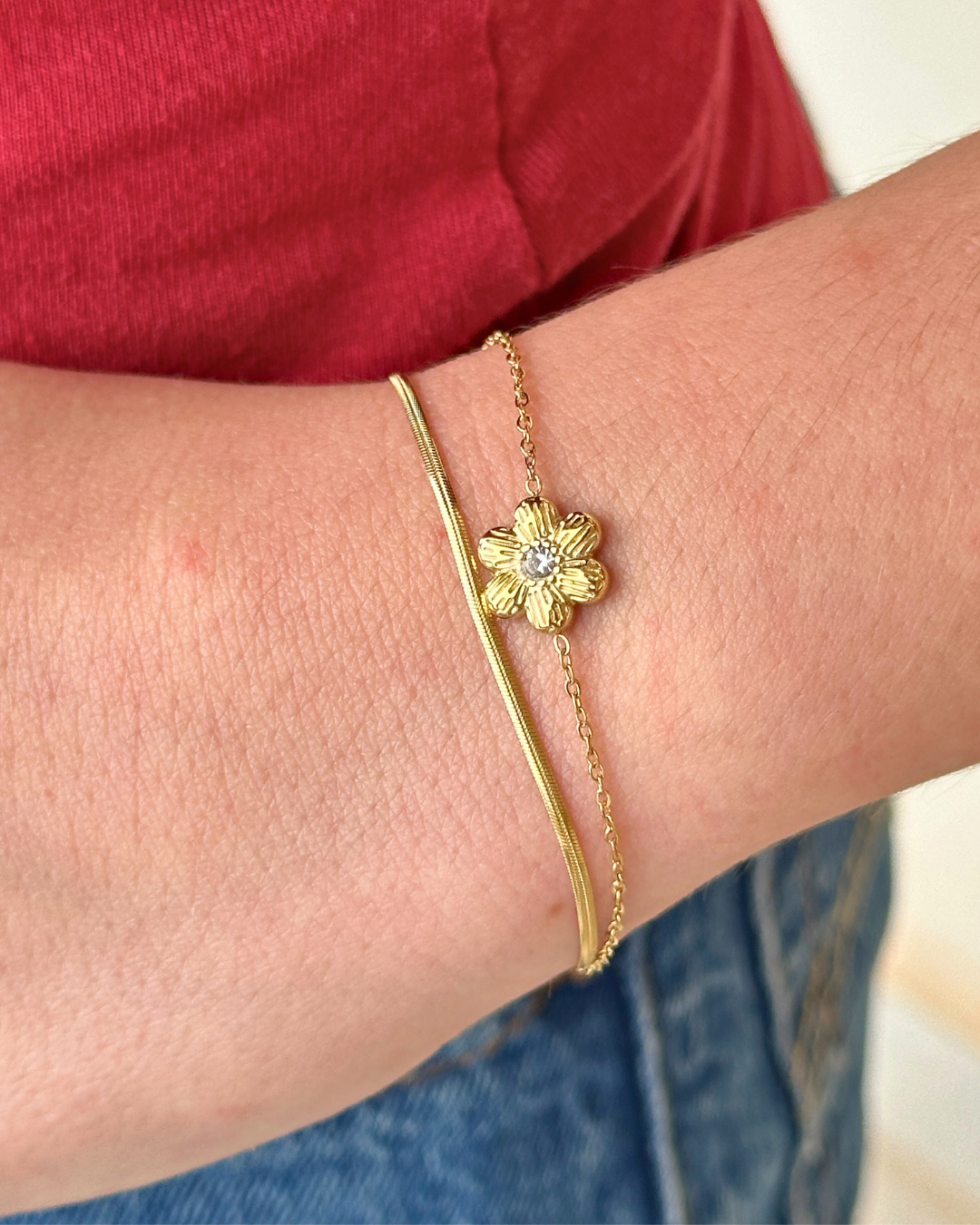 Double Flower Bracelet